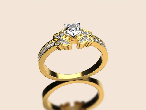 Набор обручальных колец 3D Принт Модель