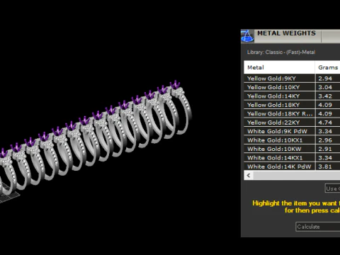 Набор обручальных колец 3D Принт Модель