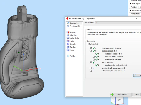 Boxing glove pendant 3D Print Model