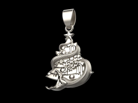 Snake pendant 02 3D Print Model