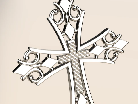 Cross pendant 025 3D Print Model