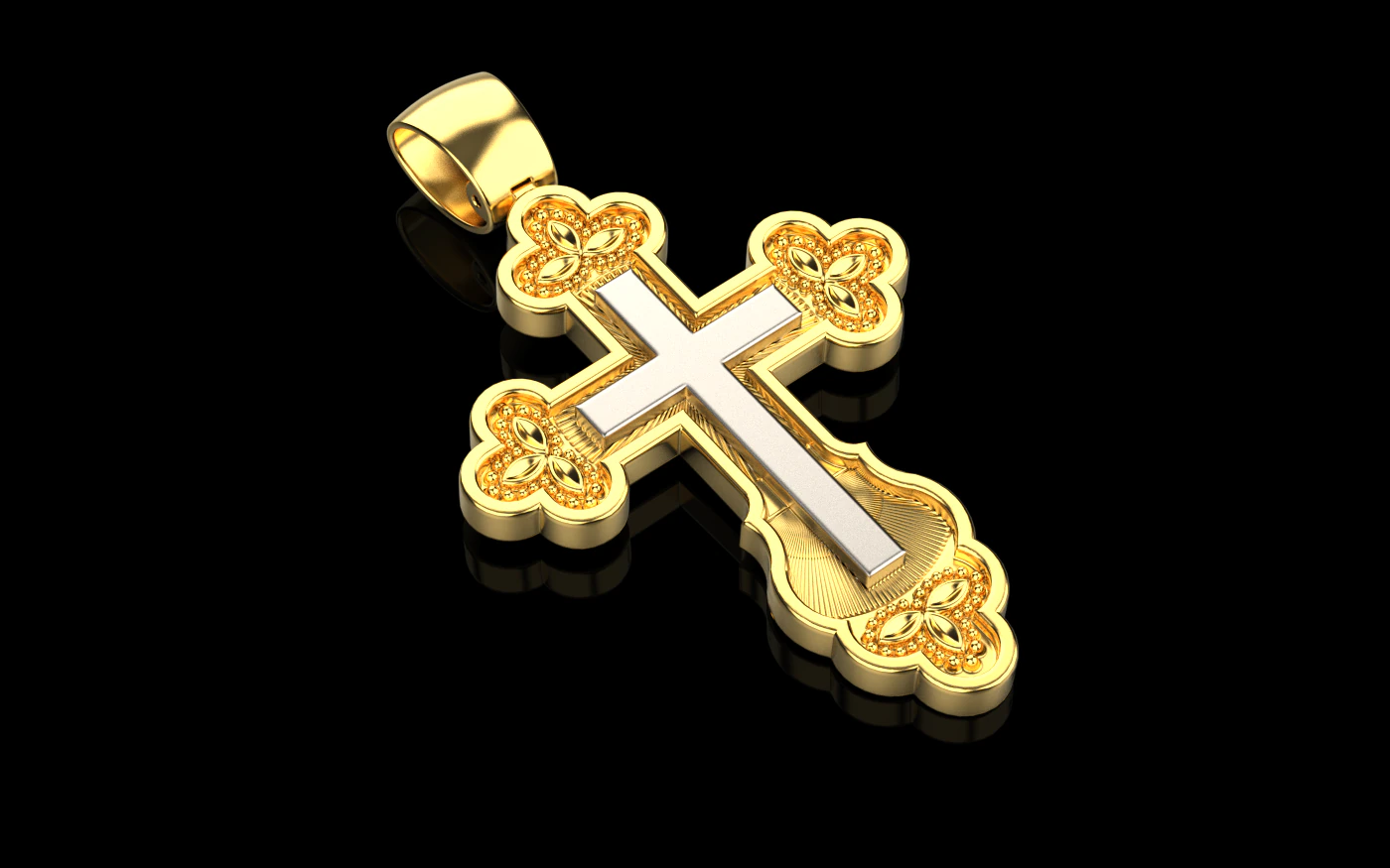 Cross pendant 281124 3D Print Model .c4d .max .obj .3ds .fbx .stl .blend 