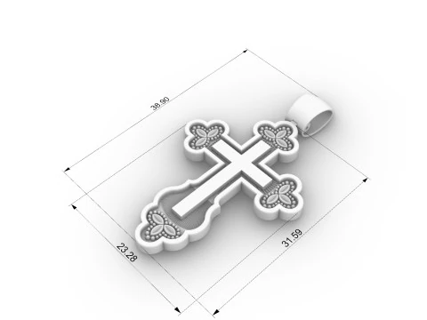 Cross pendant 281124 3D Print Model