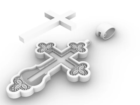 Cross pendant 281124 3D Print Model