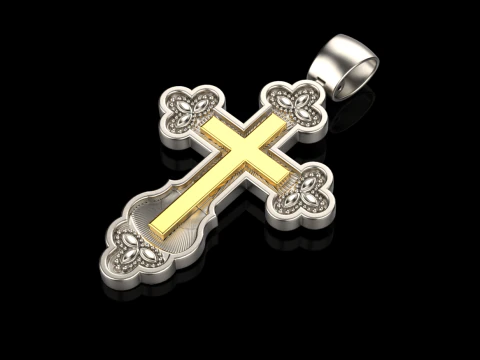 Cross pendant 281124 3D Print Model