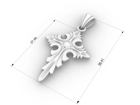 Pingente cruz 221124 Modelo de Impressão 3D