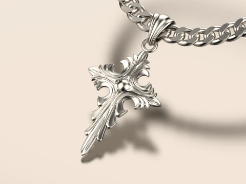 Pingente cruz 221124 Modelo de Impressão 3D