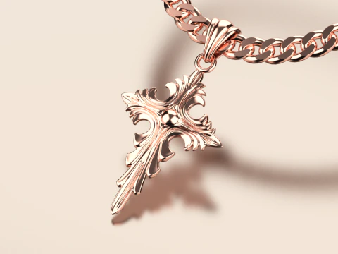 Pingente cruz 221124 Modelo de Impressão 3D