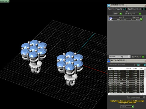 Ohrstecker 31059 3D Druckmodell