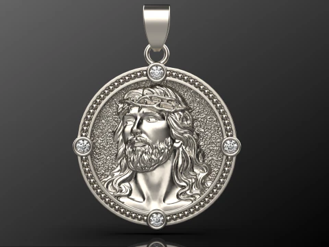 Jesus pendant 01 3D Print Model