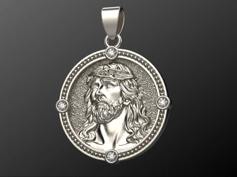 Jesus pendant 01 3D Print Model