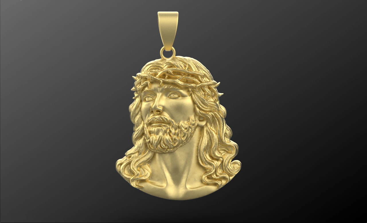 Jesus pendant 02 3D Print Model .c4d .max .obj .3ds .fbx .stl .blend