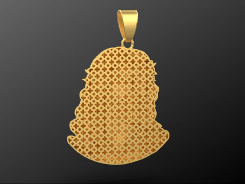 Jesus pendant 02 3D Print Model