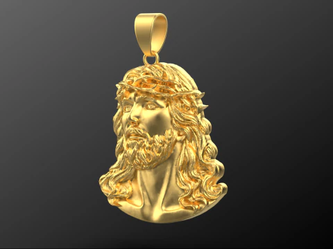 Jesus pendant 02 3D Print Model