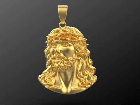 Jesus pendant 02 3D Print Model