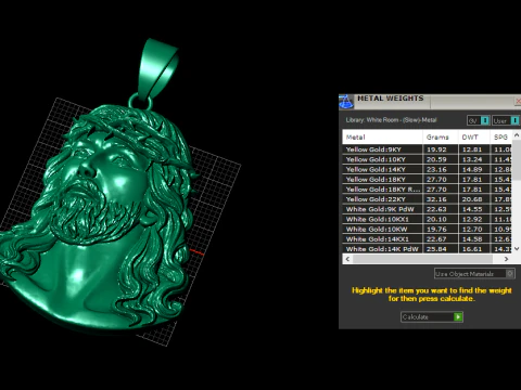 Jesus pendant 02 3D Print Model