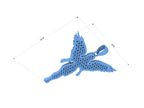 Angel pendant 02 3D Print Model