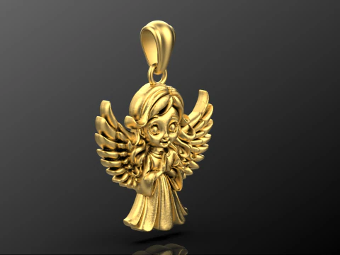 Pingente anjo 03 Modelo de Impressão 3D