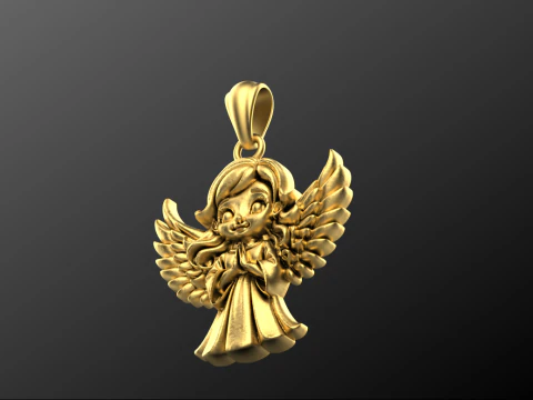 Pingente anjo 03 Modelo de Impressão 3D