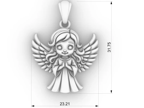 Pingente anjo 03 Modelo de Impressão 3D