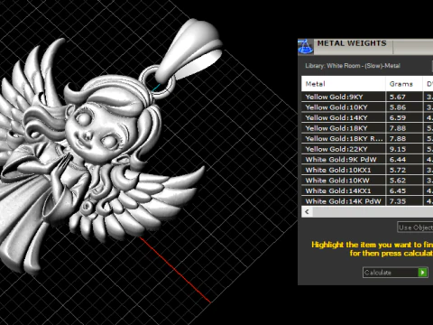Pingente anjo 03 Modelo de Impressão 3D