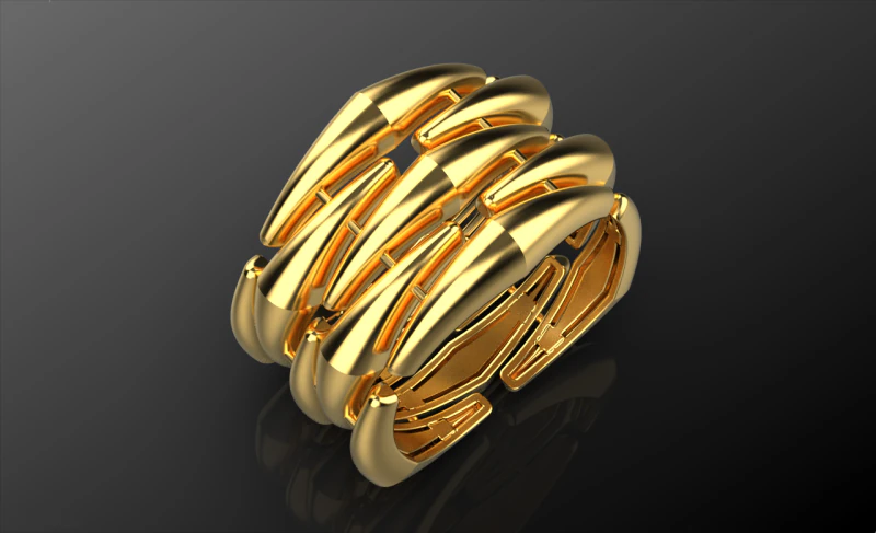 维米尼戒指 3D 打印模型 .c4d .max .obj .3ds .fbx .stl .blend 