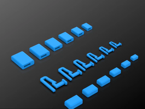 Set gesper gelang Model Cetak 3D