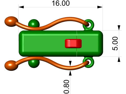 Bracelet clasp LOCK 005 3D Print Model