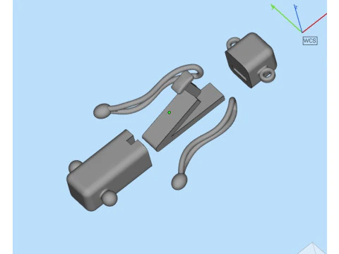 Bracelet clasp LOCK 005 3D Print Model