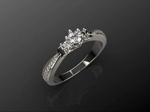 Engagement ring 33 3D Print Model