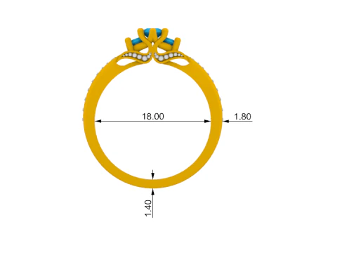 Engagement ring 33 3D Print Model