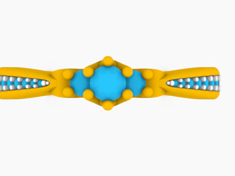 Engagement ring 33 3D Print Model