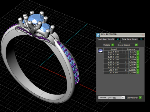 Engagement ring 33 3D Print Model
