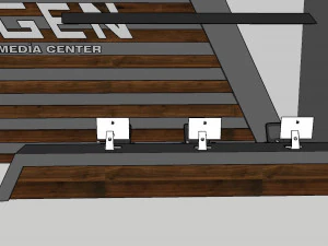 Reception counter and back surface 3D Model