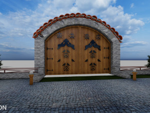 Landspace Gate Door 3D 모델