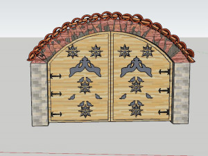 Landspace Gate Door 3D-Modell