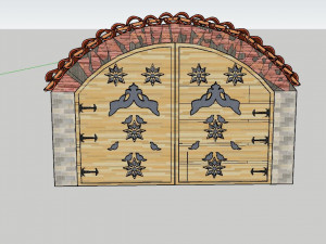 Landspace Gate Door 3D-Modell