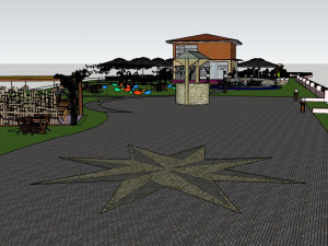 Landspace Restourant Garden 3D Model