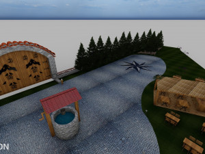 Landspace Restourant Garden 3D Model
