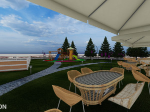 Landspace Restourant Garden 3D Model