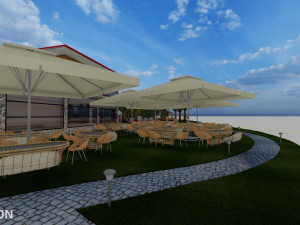 Landspace Restourant Garden 3D Model