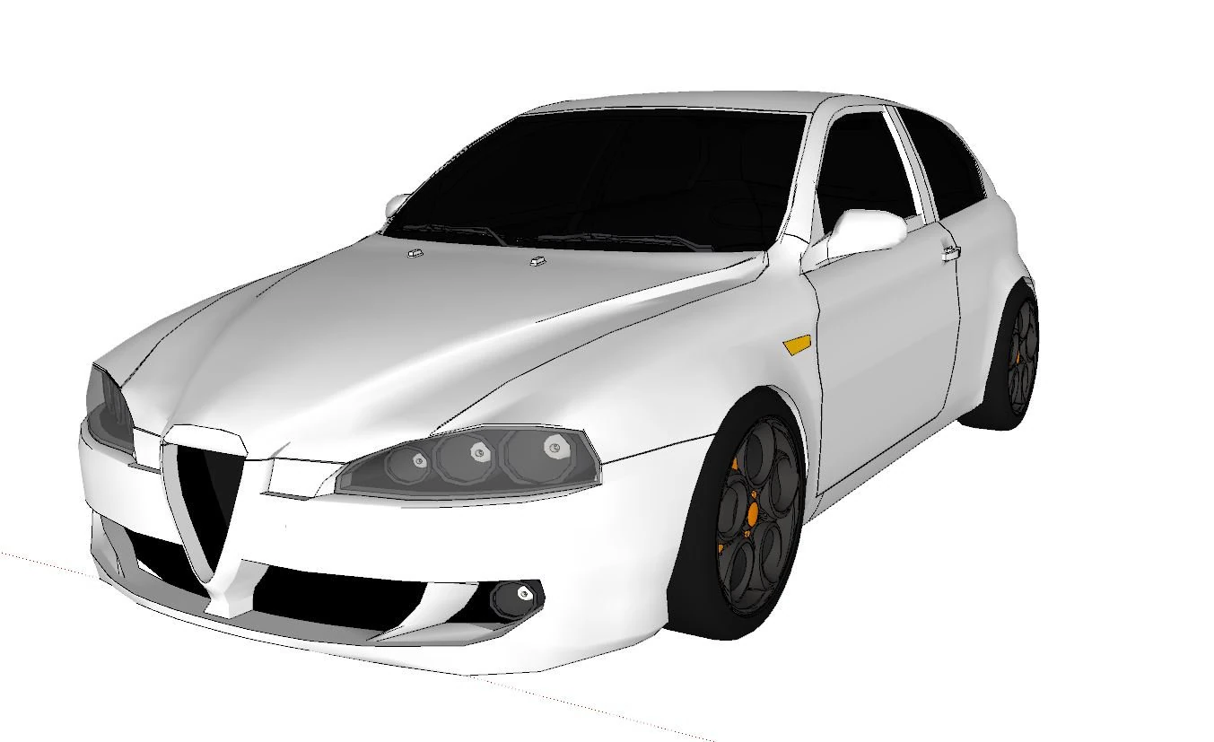 Alfa Romeo 147 3D Model .c4d .max .obj .3ds .fbx .stl .blend