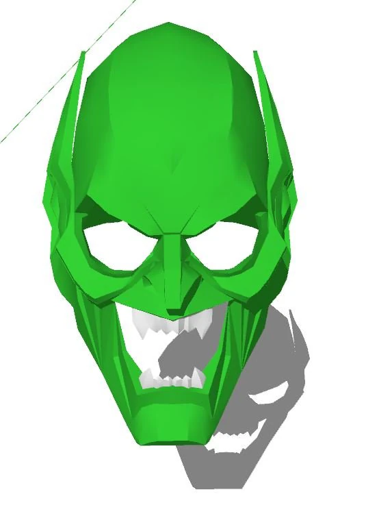 Green Goblin Mask 3D Model .c4d .max .obj .3ds .fbx .stl .blend 