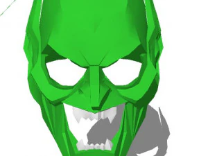 Topeng Goblin Hijau Model 3D