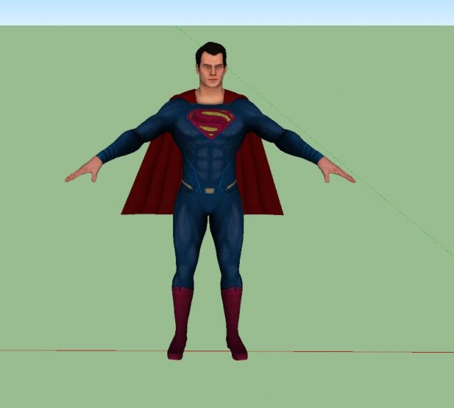 Superman 3D Модель .c4d .max .obj .3ds .fbx .stl .blend 