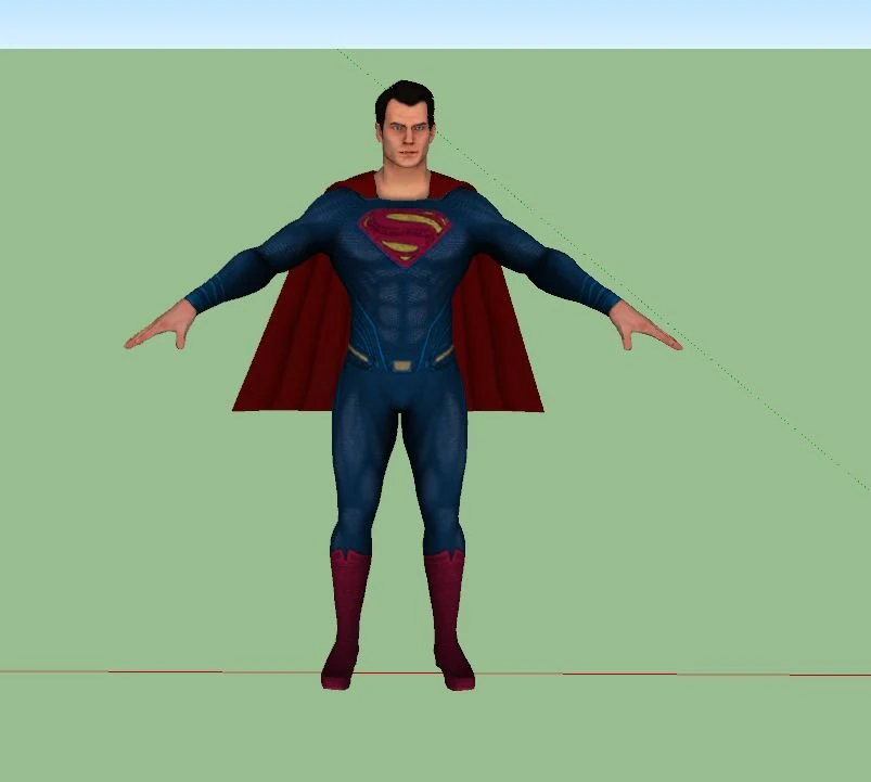 Superman 3D Model .c4d .max .obj .3ds .fbx .stl .blend 