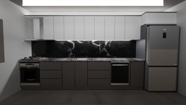 Kitchen 3D Model .c4d .max .obj .3ds .fbx .stl .blend 