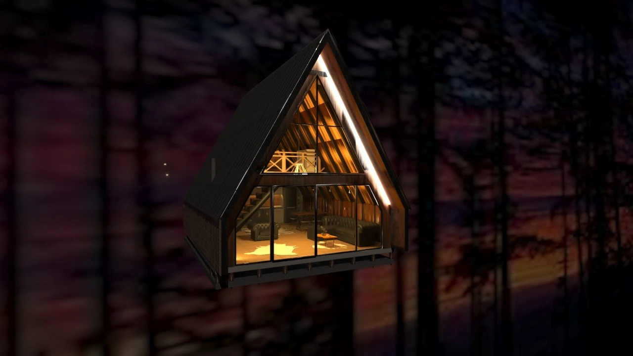 Bungalow 3D Model .c4d .max .obj .3ds .fbx .stl .blend 