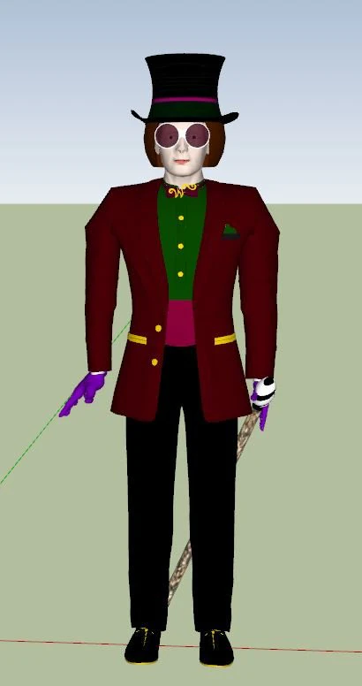 Willy Wonka 3D Model .c4d .max .obj .3ds .fbx .stl .blend 