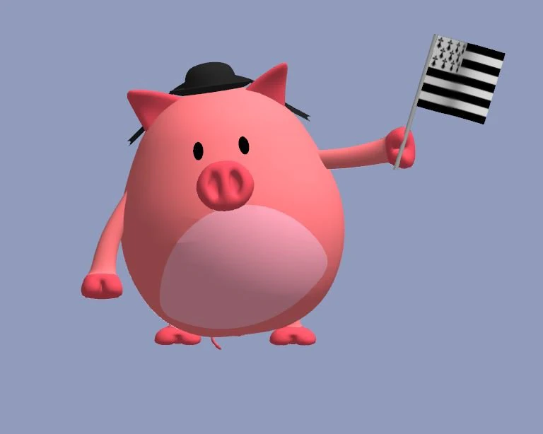 Cochon 3D Model .c4d .max .obj .3ds .fbx .stl .blend 